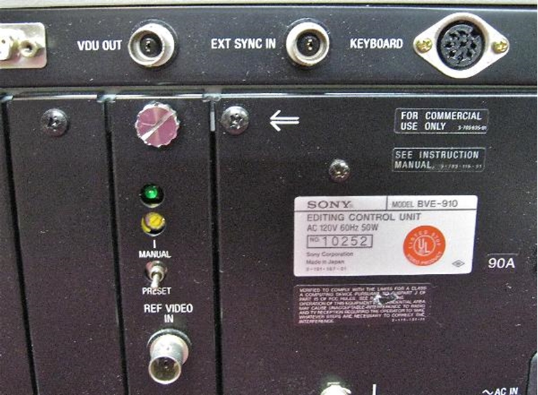 Picture of Sony BVE-910 Editing control unit