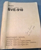 Picture of Sony BVE-910 Maintenance Manual 1st Edition (Revised 4)