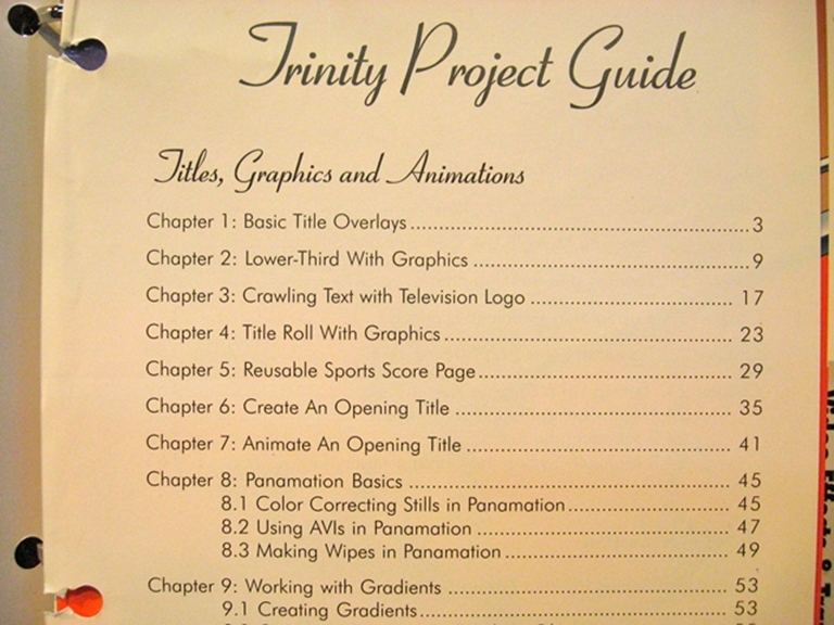 Picture of Trinity Graphic Content-Project and User's Guides