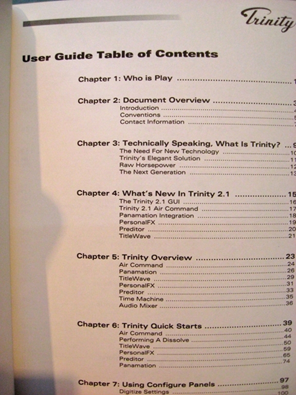 Picture of Trinity User Guide Volume 1 V 2.1