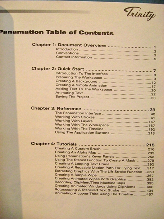 Picture of Trinity  Panamation Manual, Volume 5 V 2.1