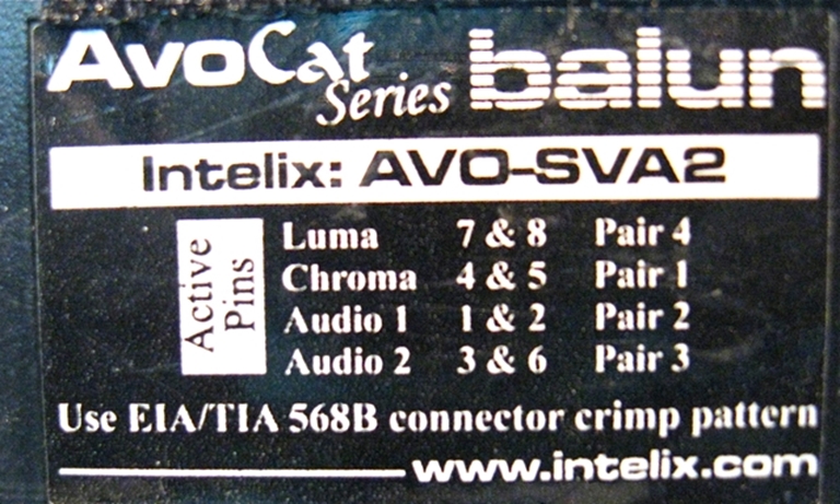 Afbeelding van Intellix AVO-SVA2 CATx Balun