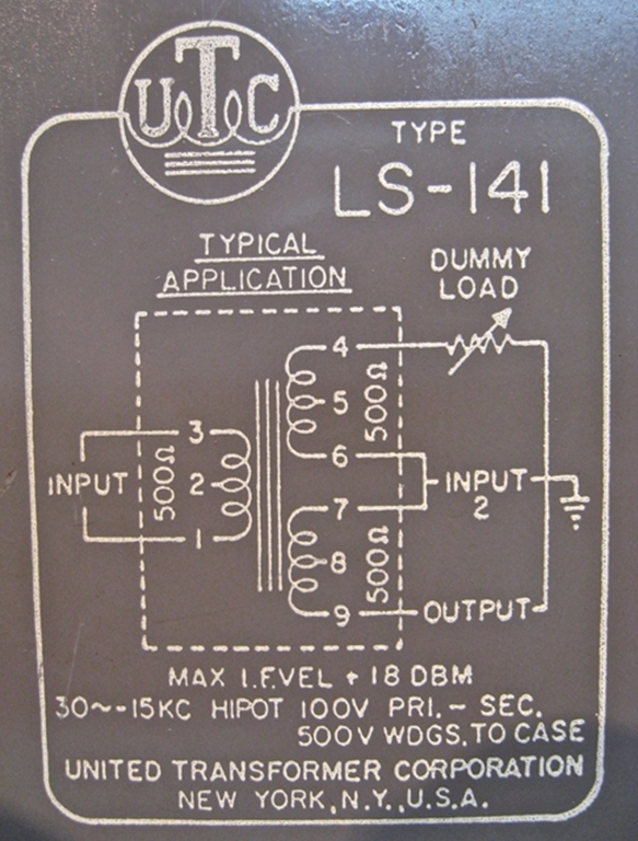 Picture of UTC LS-141 Line Transformer