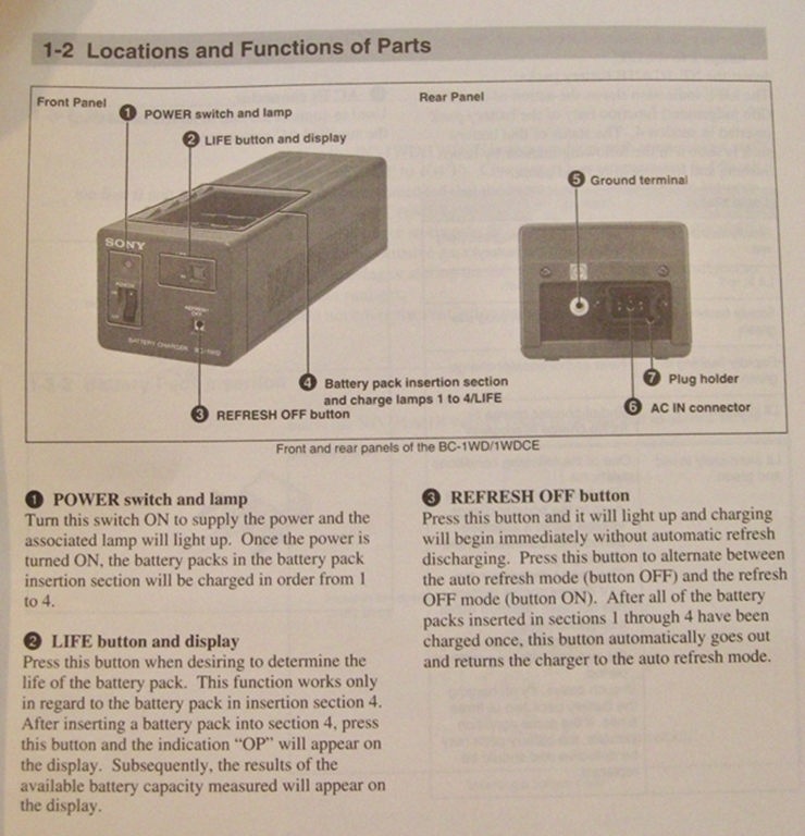 Picture of Sony BC-1WD/1WDCE Operation and Maintenance Manual 1st Edition (Revised 1)