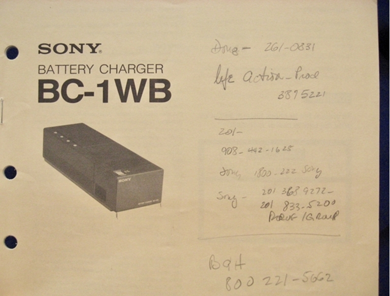 Picture of Sony BC-1WB Operation and Maintenance Manual 1st Edition (Revised 2)