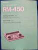 Afbeeldingen van Sony RM-450 Operation Manual pn3-786-085-21(1)