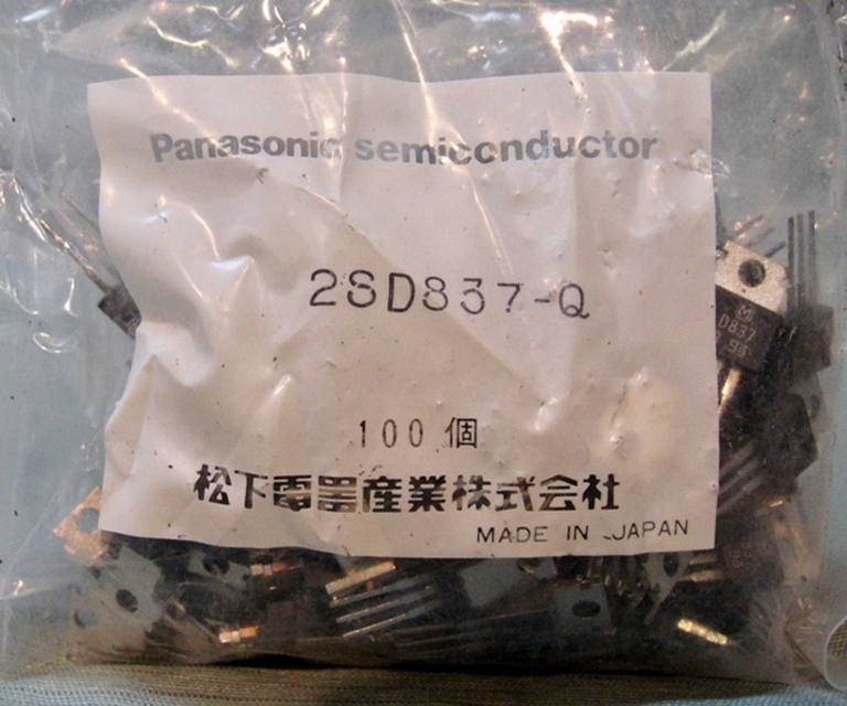 Picture of Panasonic 2SD837Q Transistors, NOS, 100/bag