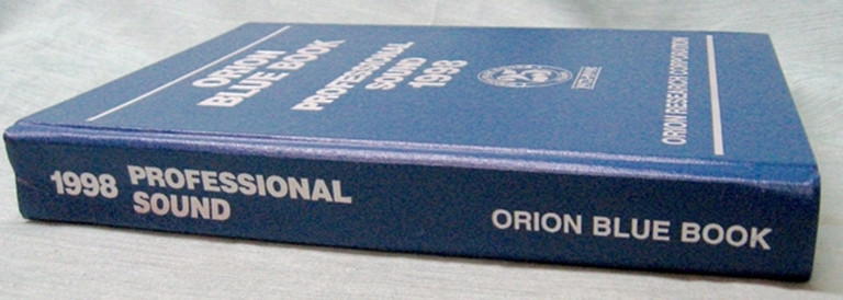 Picture of Orion Blue Book: 1998 Professional Sound