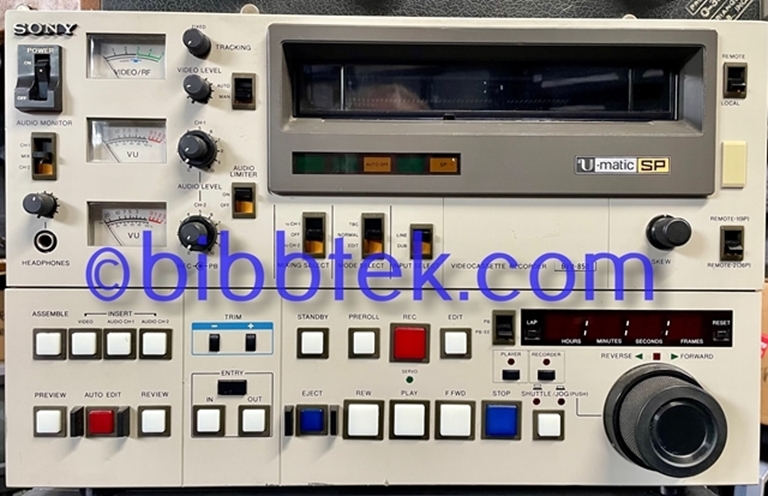 Picture of Sony BVU 850 sn11898, Umatic Editing deck, Sold Out.