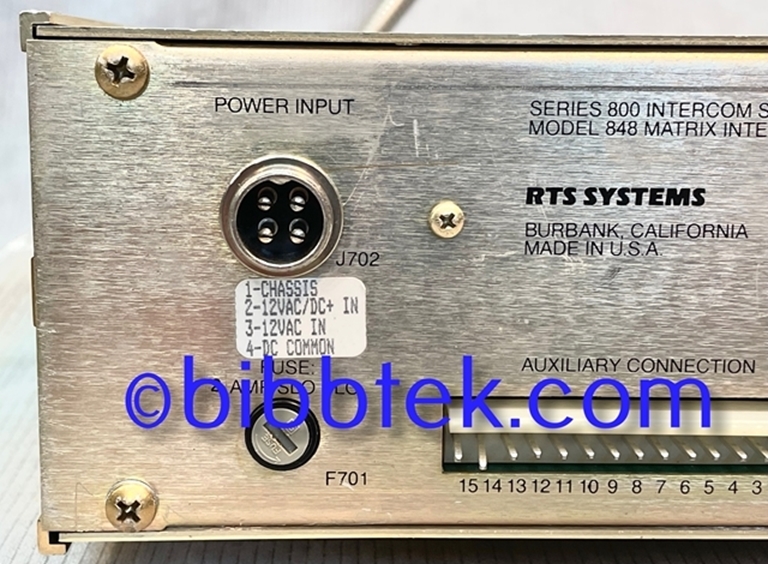 Picture of RTS Model 848 Intercom master stations.