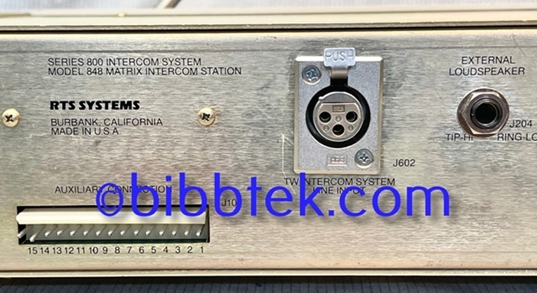 Picture of RTS Model 848 Intercom master stations.