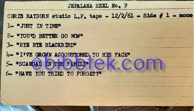 Picture of Jepalana Studio Masters,  35 7" reels from Associated Recording Studios.