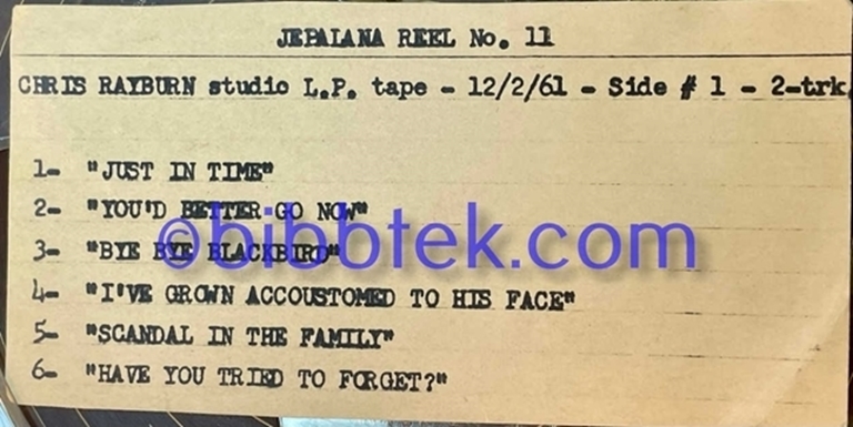 Picture of Jepalana Studio Masters,  35 7" reels from Associated Recording Studios.