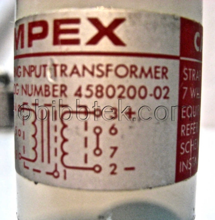Afbeelding van Ampex Balanced Matching Input transformer pn 4580200-02